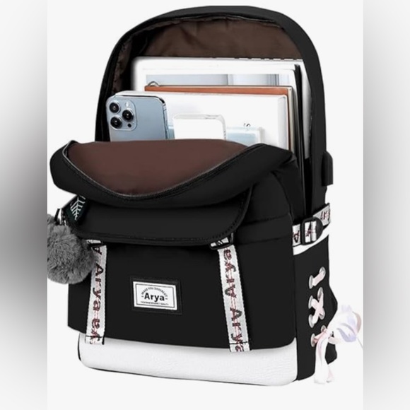 arya Handbags - GIRLS BLACK BACKPACK BY ARYA